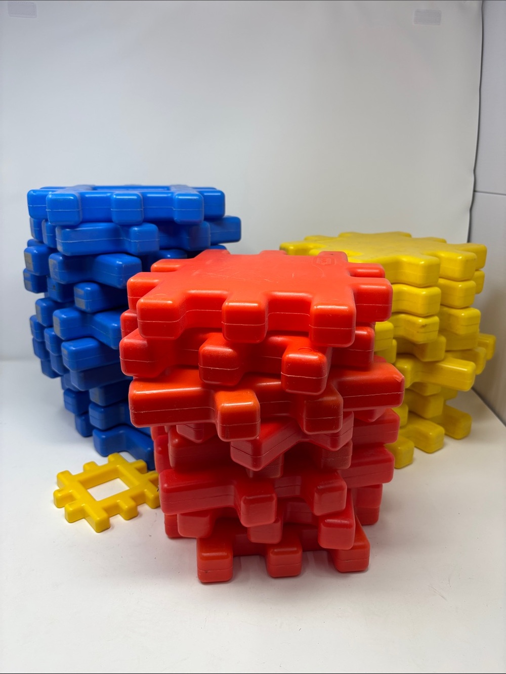 Little Tikes | vintage interlocking Blocks - Red, Blue & Yellow lot